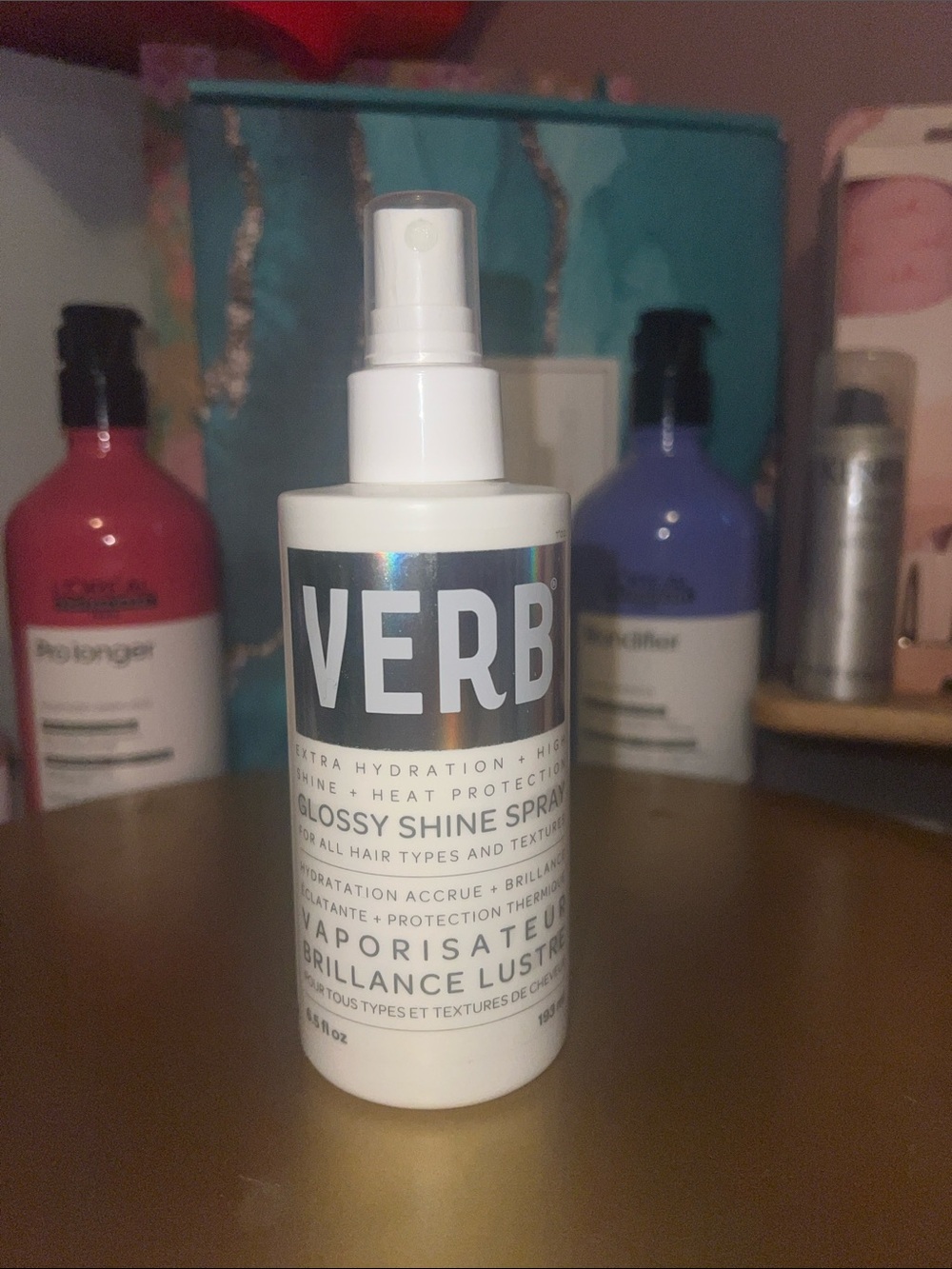 VERB Glossy Shine Spray 6.5oz - Lightweight Hair Shine & Heat Protection